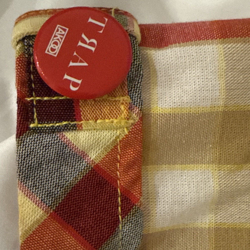 AKOO & Co Trust 80 Short Sleeve Shirt Men's L Button Front Plaid Red & Yellow - Picture 6 of 11